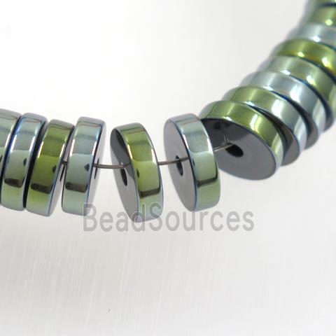 green Hematite heishi beads