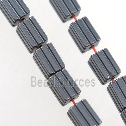 black Hematite tube beads