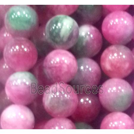 Jade beads, Round, colorful