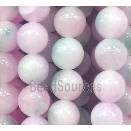 Jade beads, Round, pink