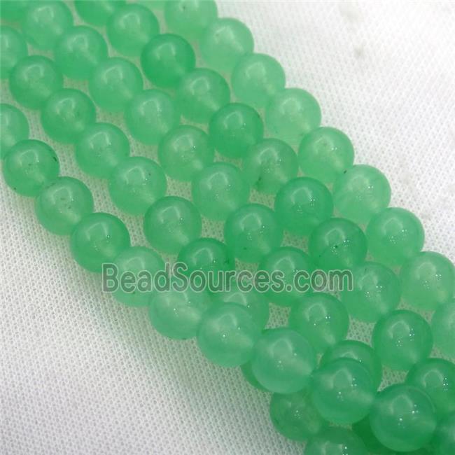 lt.green Spong Jade Beads, round