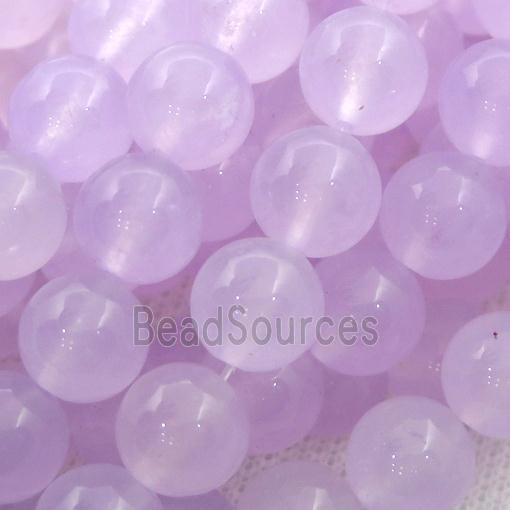 lt.lavender Spong Jade Beads, round