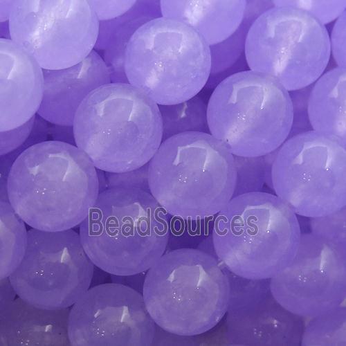 lavender Spong Jade Beads, round