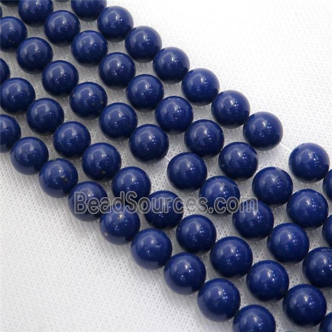 lapisblue Spong Jade Beads, round