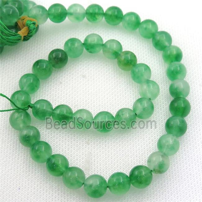 Dichromatic Spong Jade Beads, round