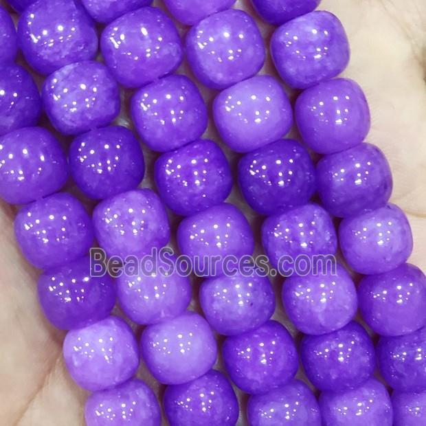 Purple Jade Barrel Beads Dye