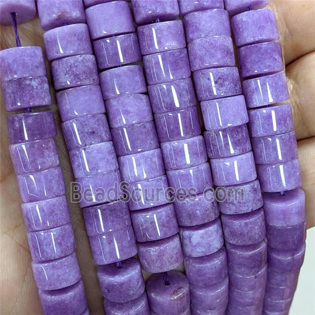 Sponge Jade Heishi Beads Puprle Dye