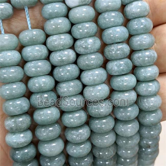 Sponge Jade Rondelle Beads Smooth Dye