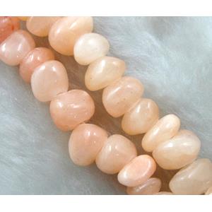 mashan jade bead chip, pink dye