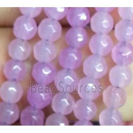 purple jade beads, faceted round