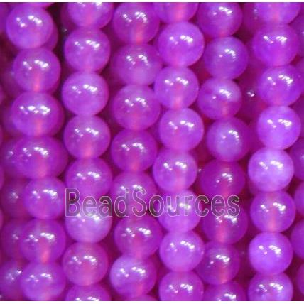 tiny round agate beads, hotpink dye