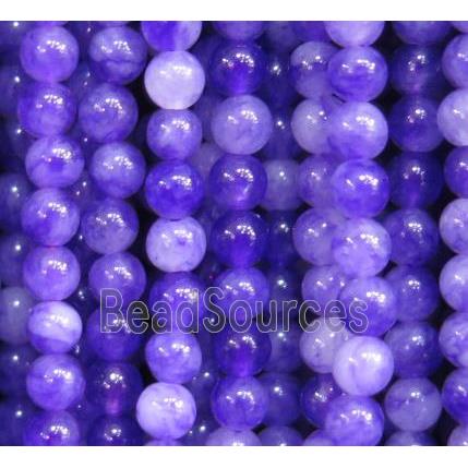 tiny round agate beads, purple dye