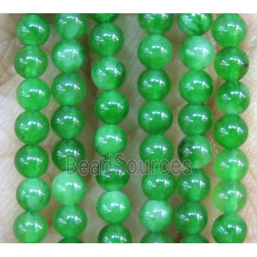 tiny round agate beads, green dye