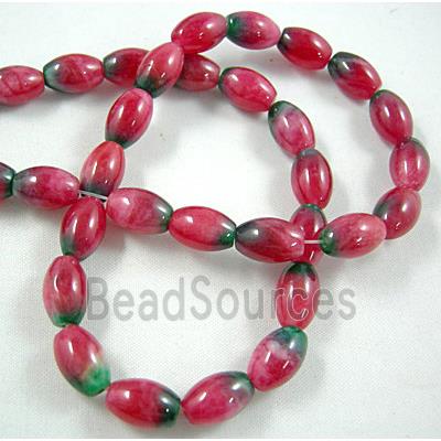 Jade beads, rice, red/green