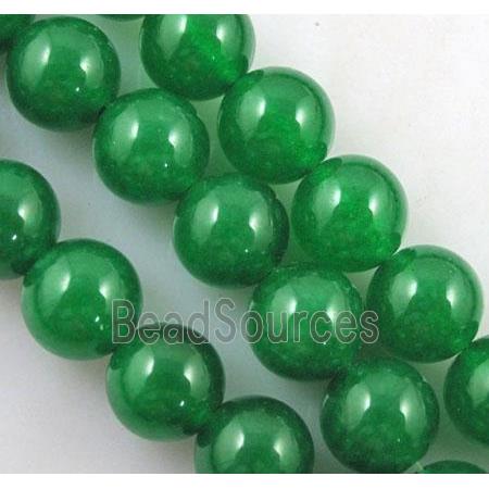 green Quartzite Jade beads, round