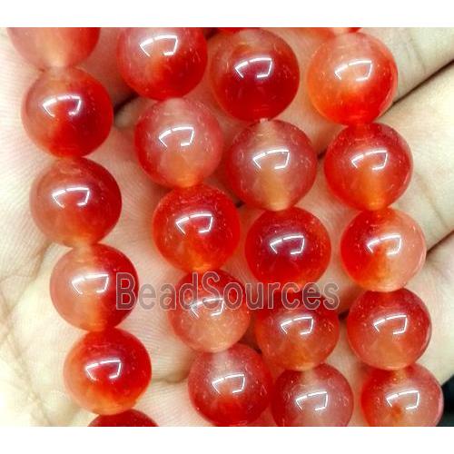 red Malaysia Jade beads, round