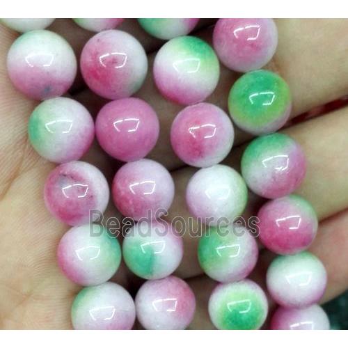 Malaysia Jade beads, round, multicolor