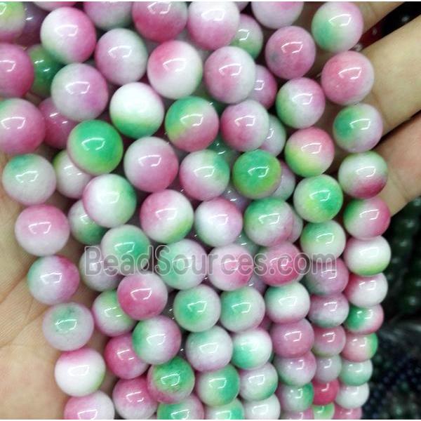 Malaysia Jade beads, round, multicolor