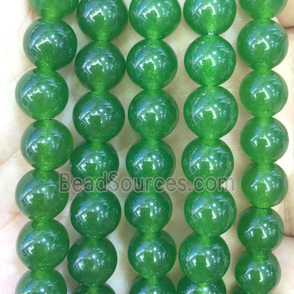 green Malaysia Jade beads, round