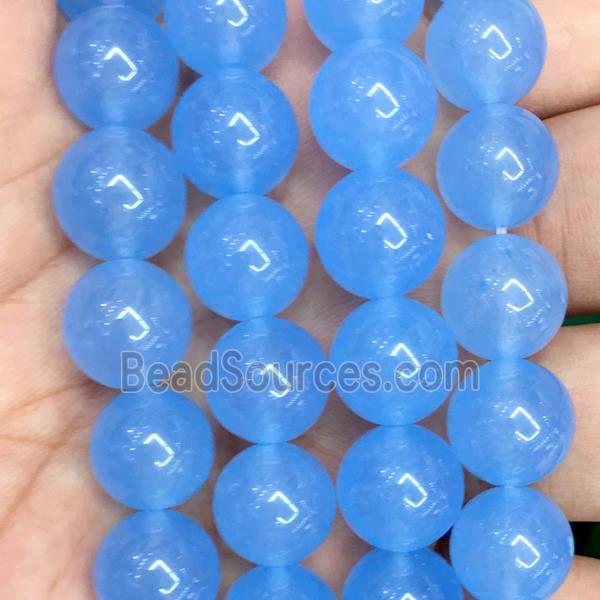 skyblue Malaysia Jade beads, round