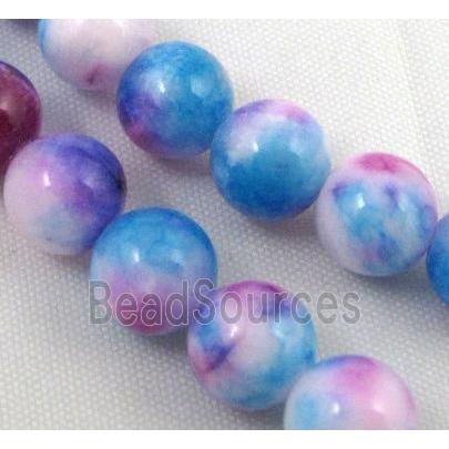 Persia jade bead, round, stabile, colorful