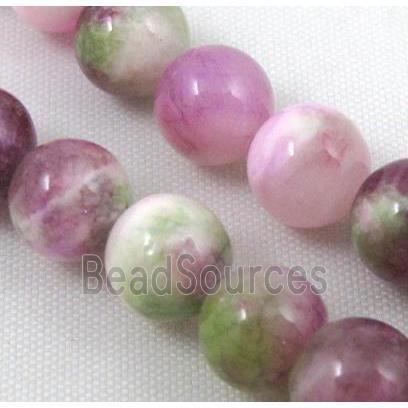 Persia jade bead, round, stabile, colorful