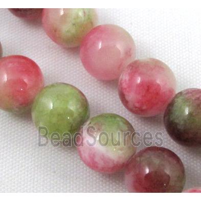 Persia jade bead, round, stabile, colorful