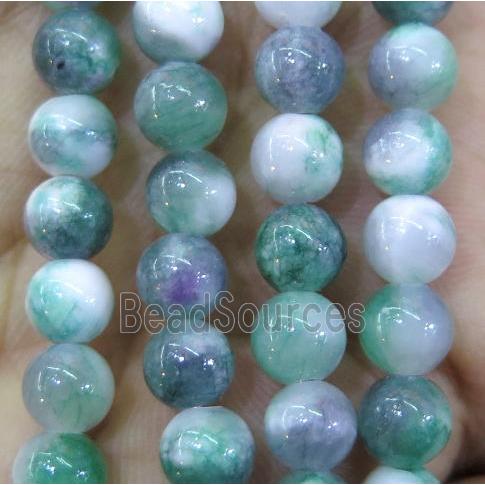 Persia jade bead, round, stabile, green