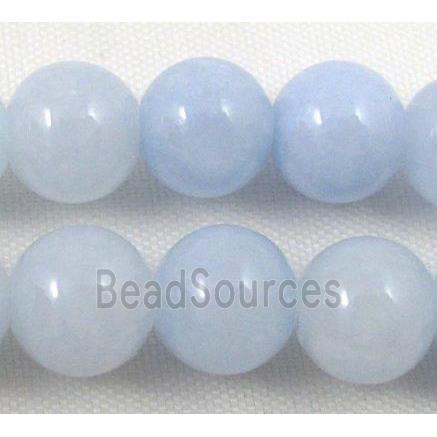 round jade beads, lt.blue, stabile