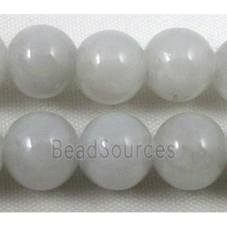 grey jade beads, round, stabile