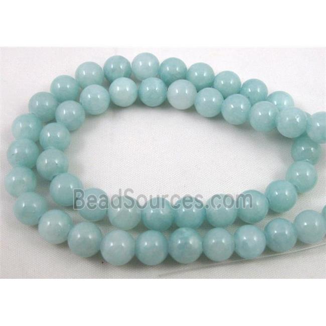 Natural Honey Jade Beads Smooth Round Dye