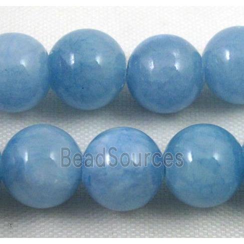 blue jade beads, round, stabile