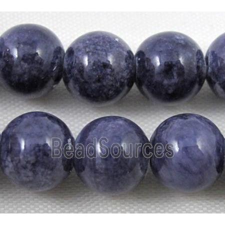 purple jade beads, round, stabile