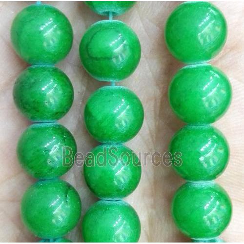 green jade bead, round, stabile