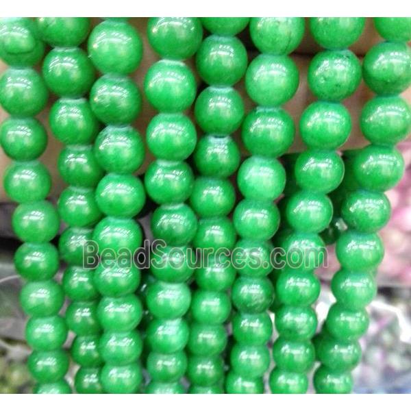 green jade bead, round, stabile