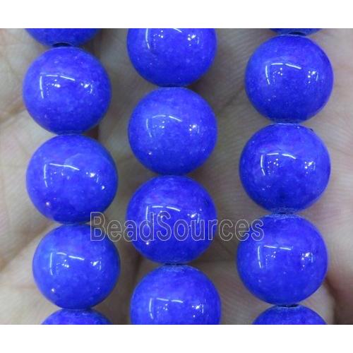 blue jade bead, round, stabile