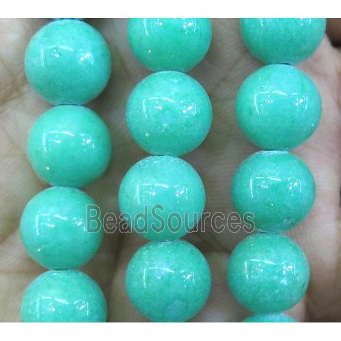 green jade bead, round, stabile