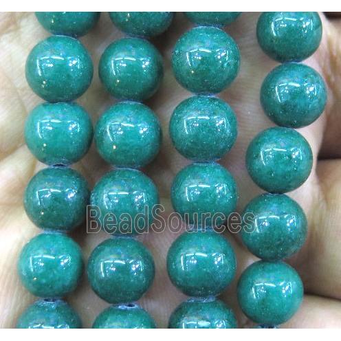 green jade bead, round, stabile