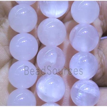 round jade beads, lt.pink dye