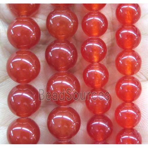 round jade stone beads, dye, ruby