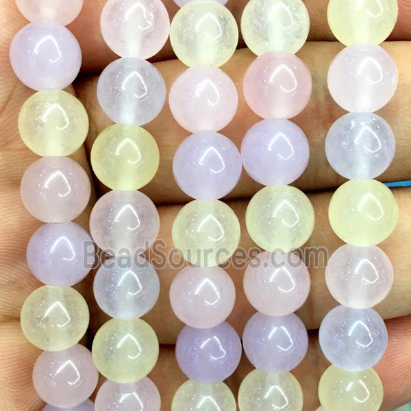 round Malaysia Jade beads, mix color