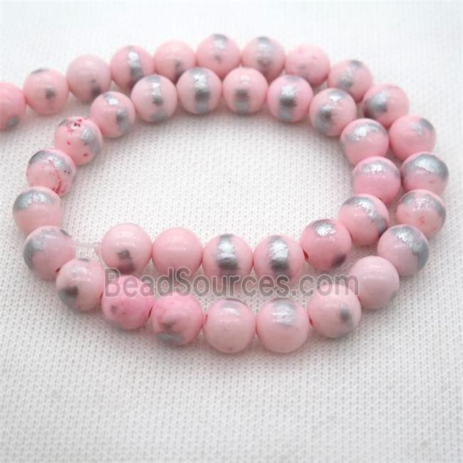 round Silvery Jade Beads