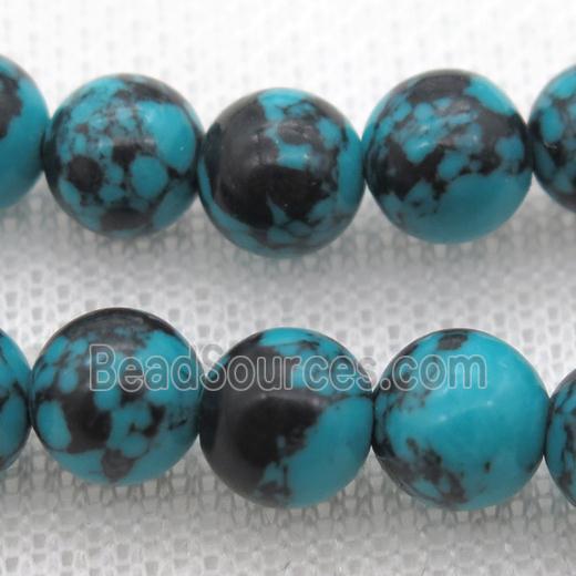 blue Synthetic Turquoise beads, round