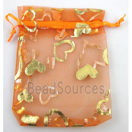 Organza bag, orange