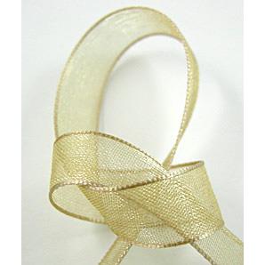 Organza Ribbon Cord, lt.coffee