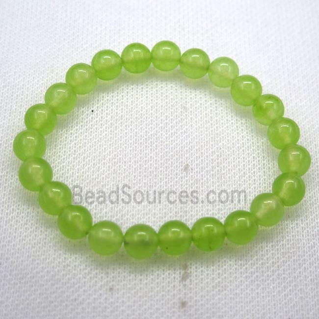 Stretch Jade bracelet, dye