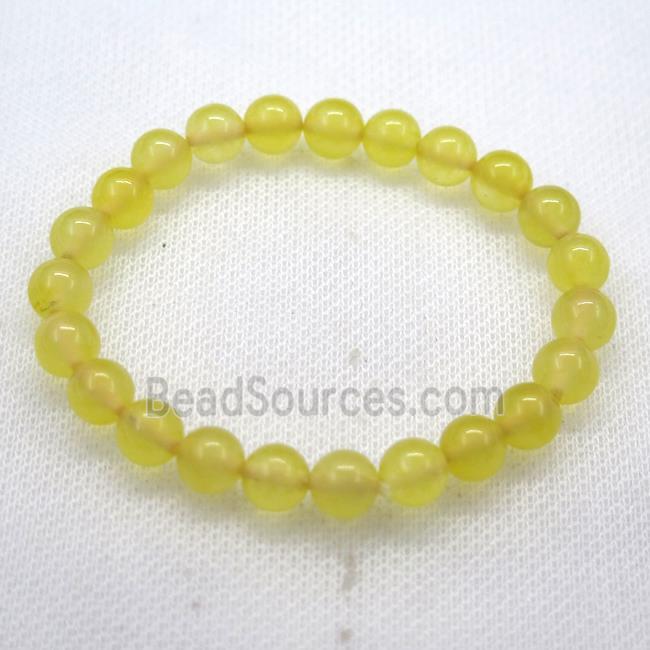 Stretch Jade bracelet, dye