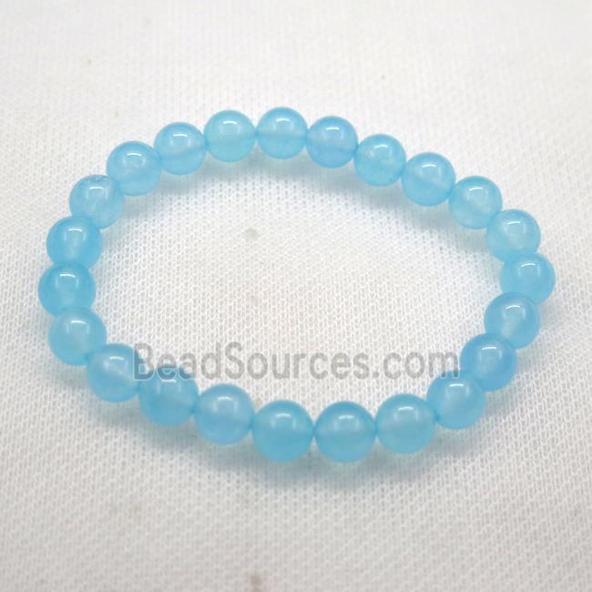 Stretch Jade bracelet, dye