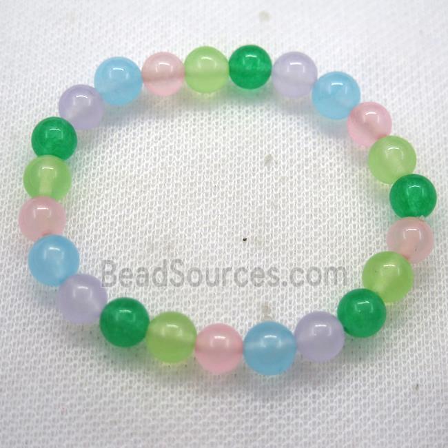 Stretch Jade bracelet, dye