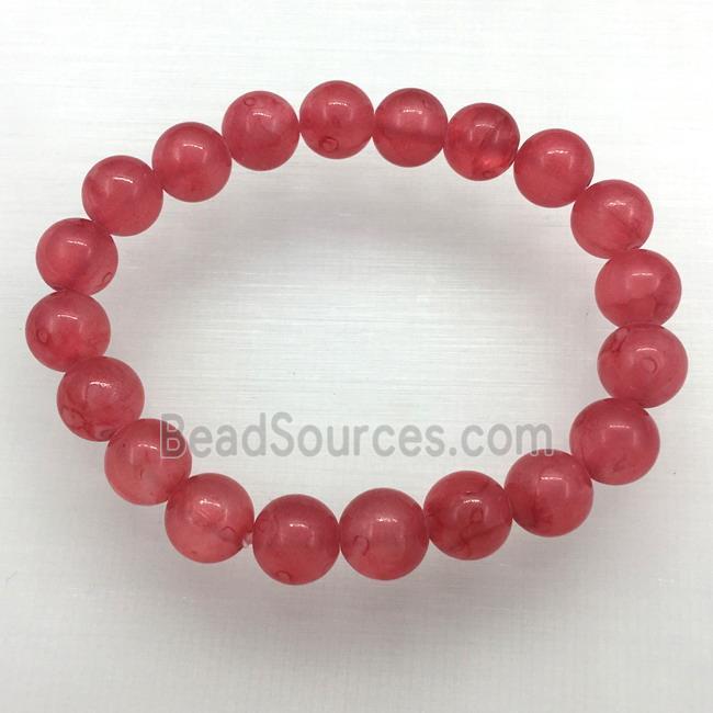 Stretch Jade bracelet, dye